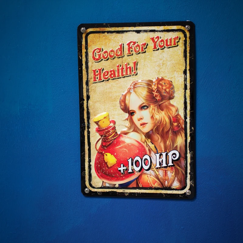 Plaque en métal Good For Your Health