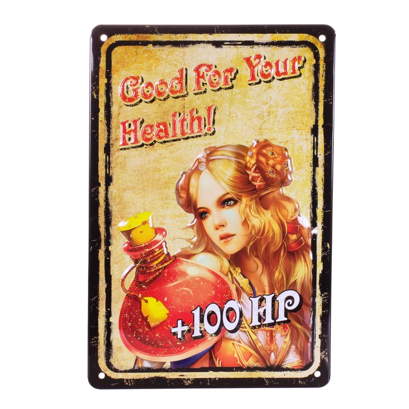 Plaque en métal Good For Your Health