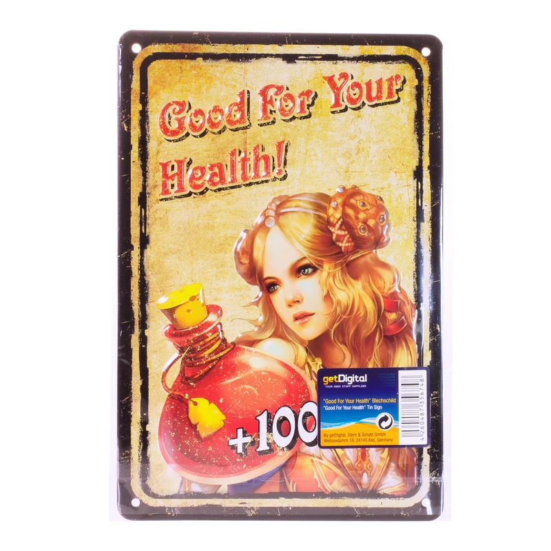 Plaque en métal Good For Your Health