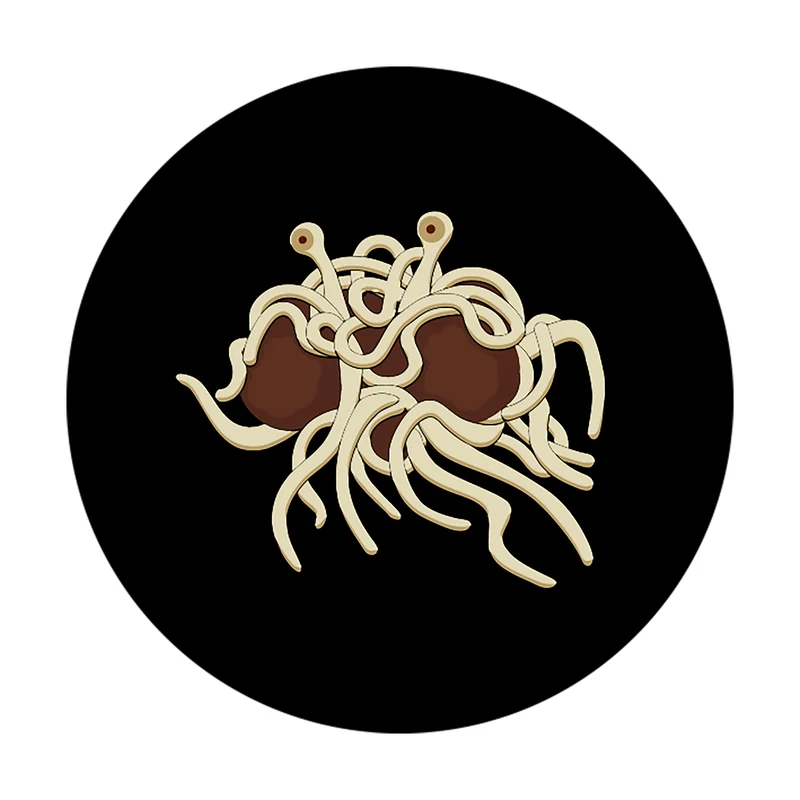 Autocollant geek monstre spaghetti volant