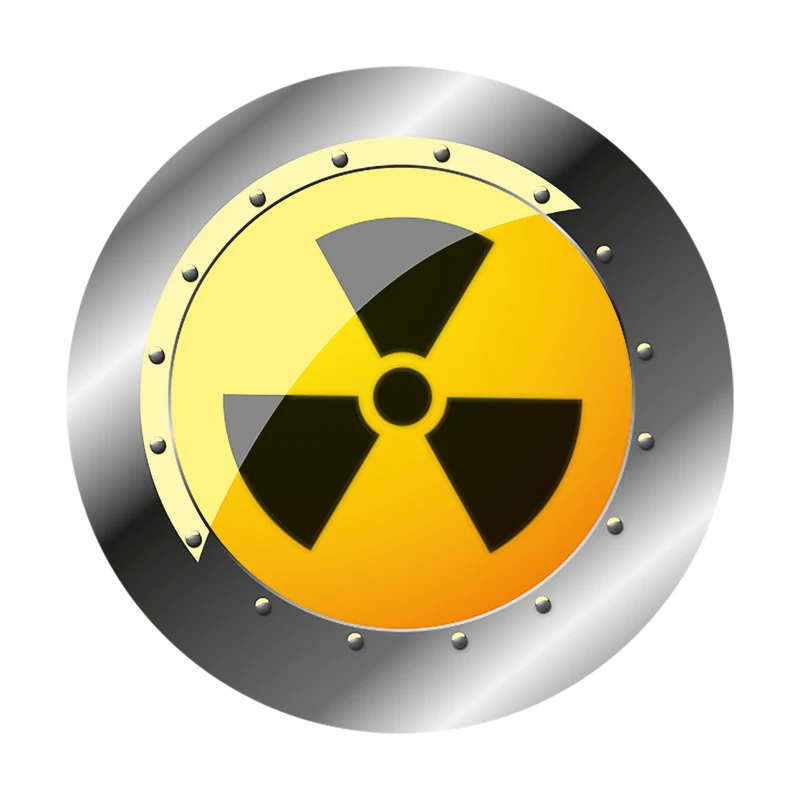 Autocollant geek radioactif