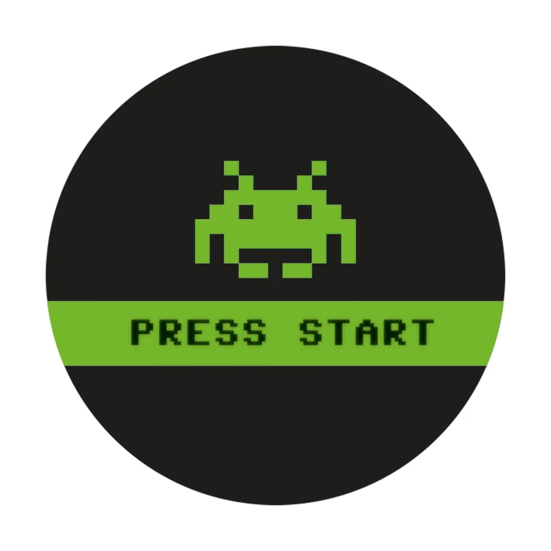 Autocollant geek Press Start