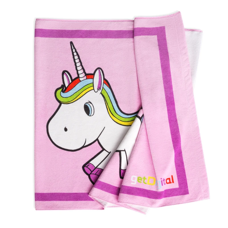Serviette de plage et de bain licorne