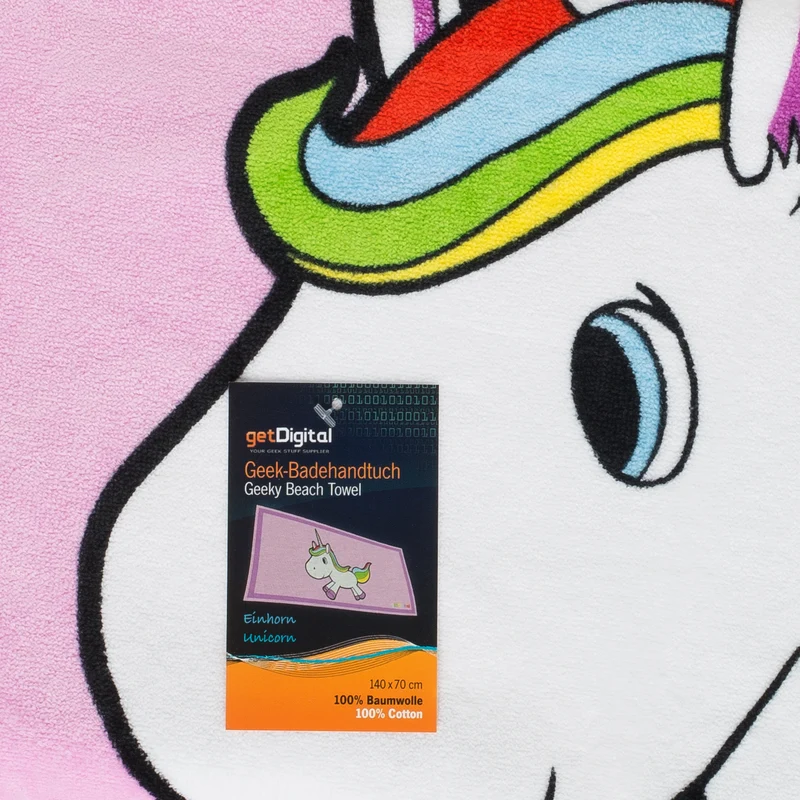 Serviette de plage et de bain licorne