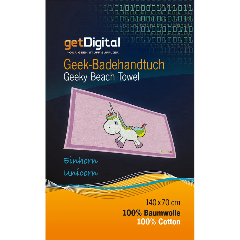 Serviette de plage et de bain licorne