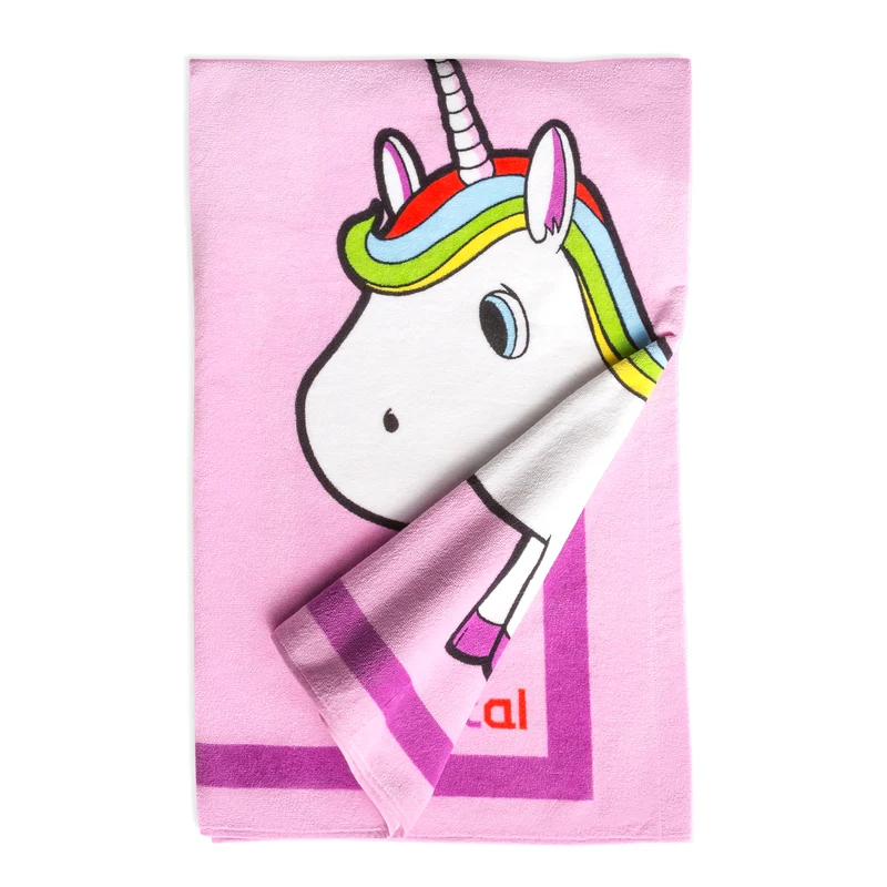 Serviette de plage et de bain licorne