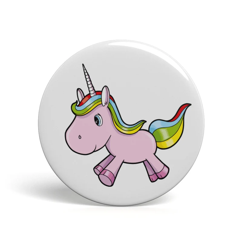 Bouton geek licorne