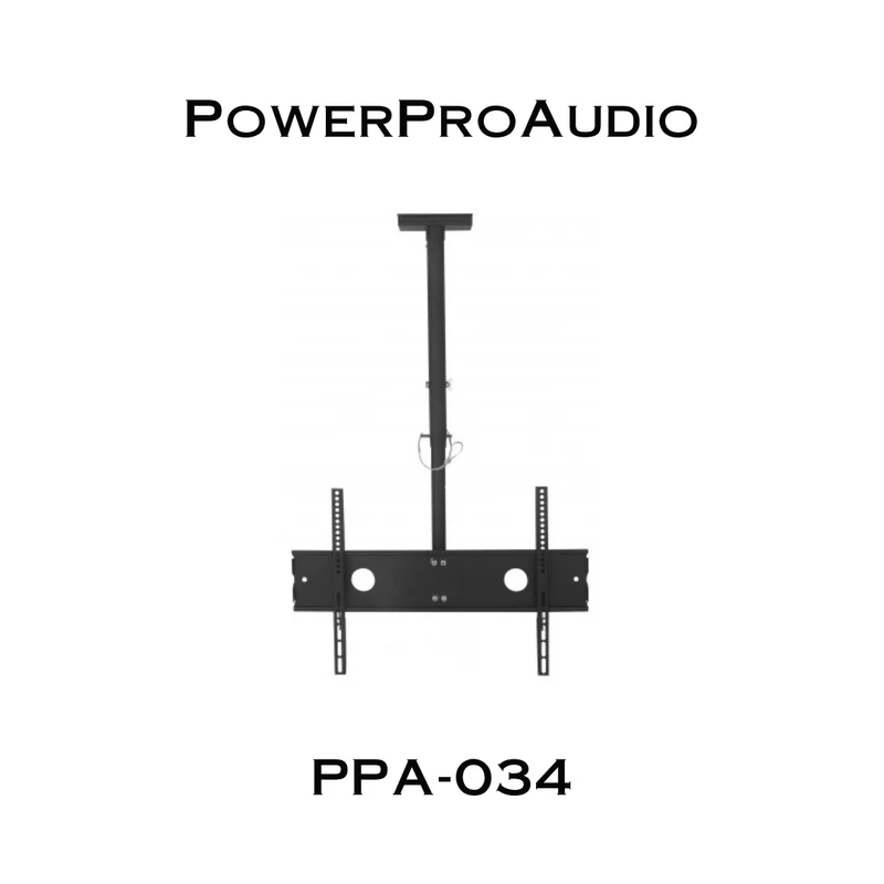 PowerProAudio PPA-034 | Support de plafond inclinable/rotatif pour téléviseur de 40'' à 75'', charge 175lb