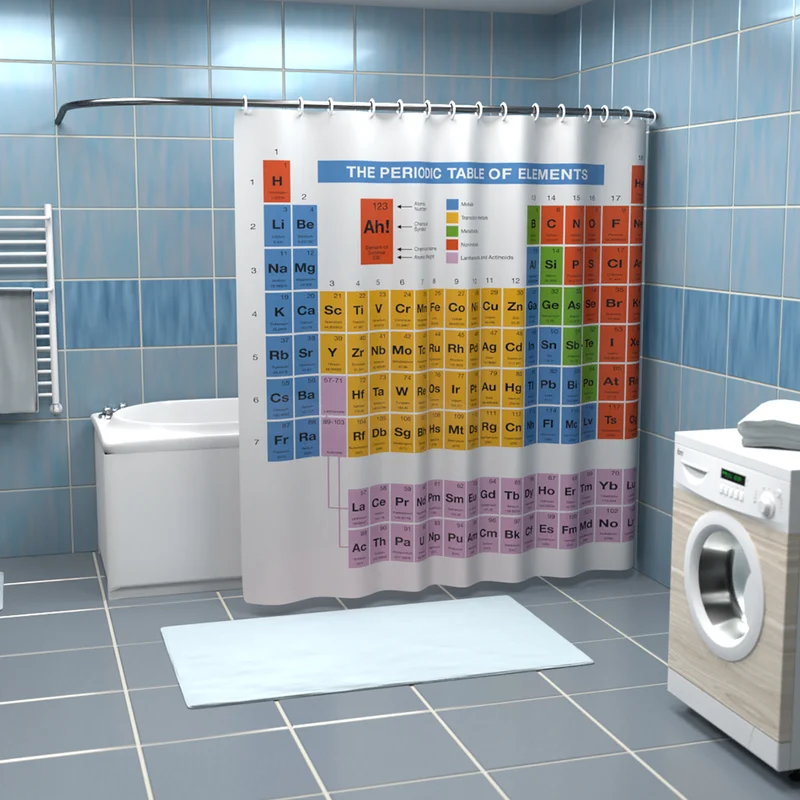 Rideau de douche périodique