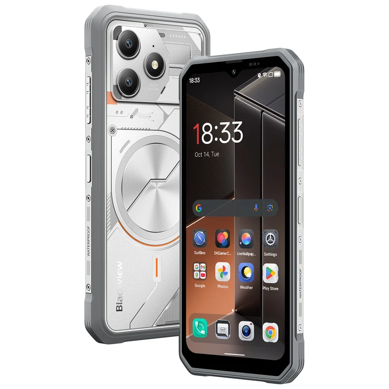 Blackview FORT 100 – Smartphone Rugged 4G Ultra-Fin 6,56" | 8+128 Go, 5000 mAh, Double Caméra 16MP