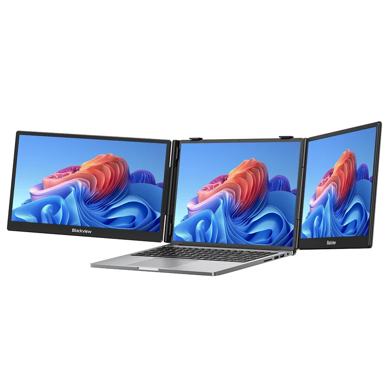 Blackview DCM5 – Double Moniteur Portable 14" Full HD | Extension d'Écran USB-C avec Haut-Parleurs Intégrés