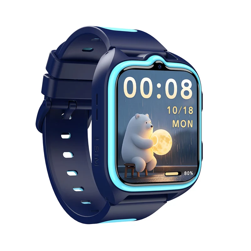 Blackview Z30 – Montre Connectée Enfants 4G avec GPS + Appels Vidéo – Écran 1,75" + Lampe Torche LED – Positionnement IA + Wi-Fi + LBS