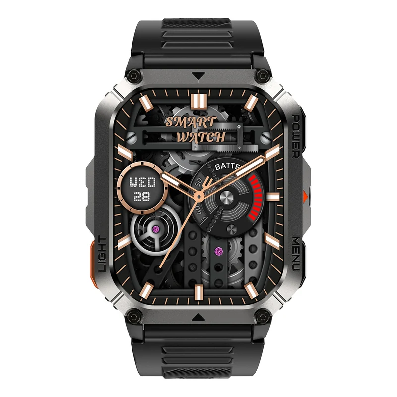 Blackview W70 Pro – Montre Connectée Outdoor avec Lampe Torche LED – Écran 2,01" – Batterie 900 mAh