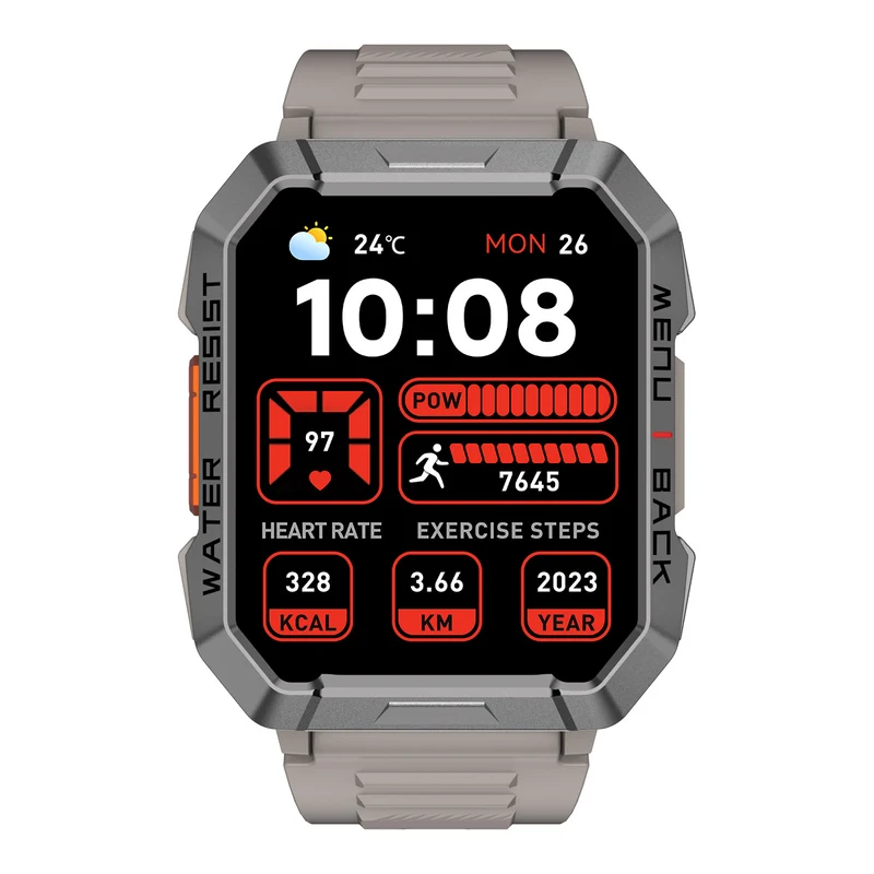 Blackview W60 – Montre Connectée Outdoor avec Boussole – Écran 2,01" – Lampe Torche LED – Batterie 900 mAh