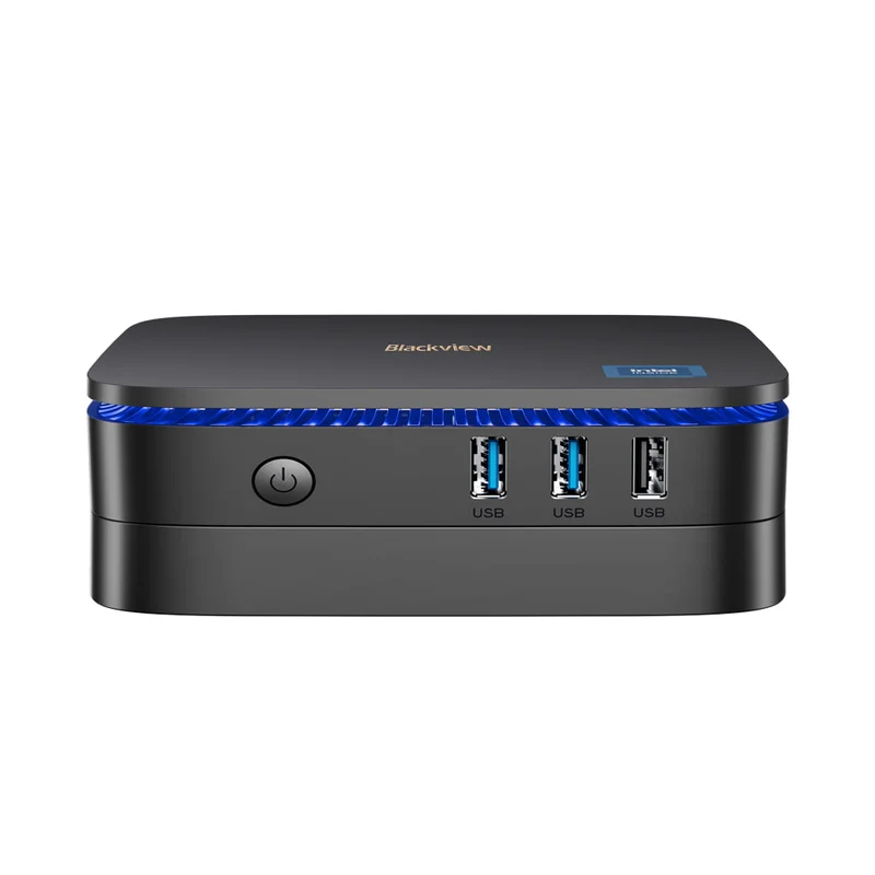 Blackview MP60 - Mini PC 0.852L, Intel® Processor N-series，512G/1TB SSD, Windows 11 Pro, Affichage UHD 4K à double écran, 2 ports HDMI