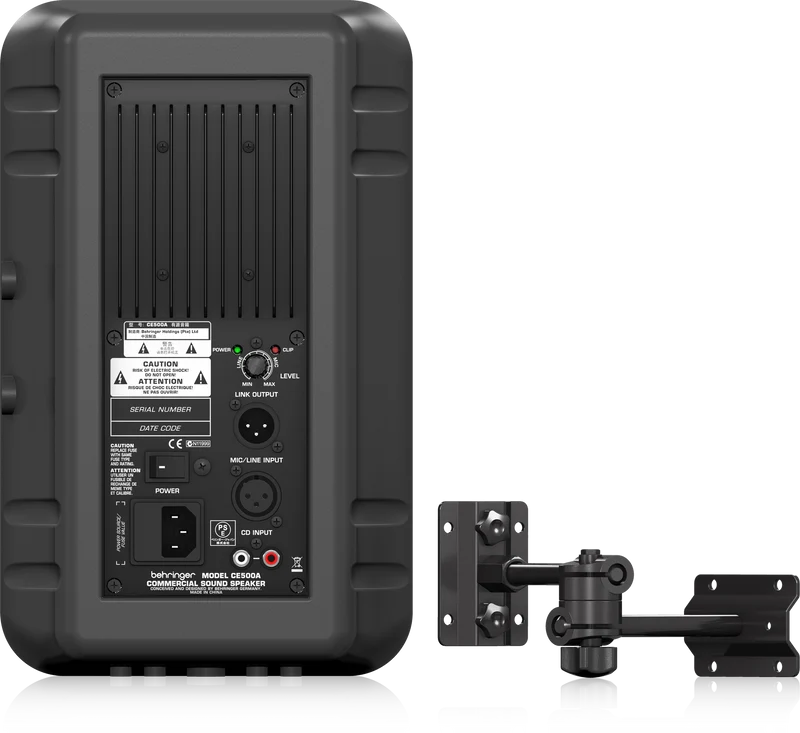 Behringer - CE500A-BK(EU) - High-Performance, Active 80 Watt Commercial Sound Speaker System - OPEN BOX