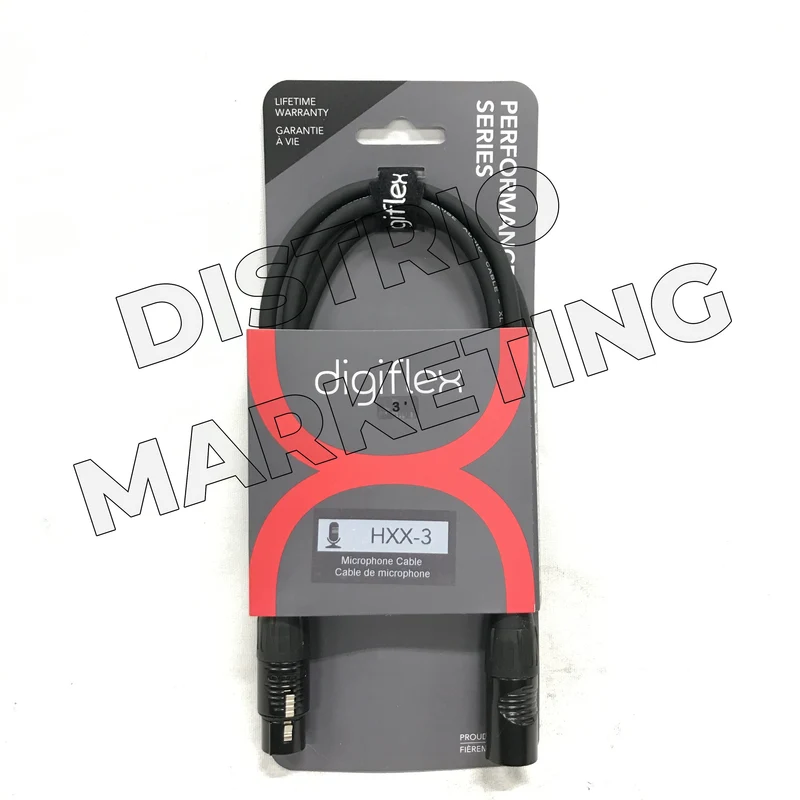 Digiflex 3ft. HXX-3 XLR Male To XLR Female Microphone Cable