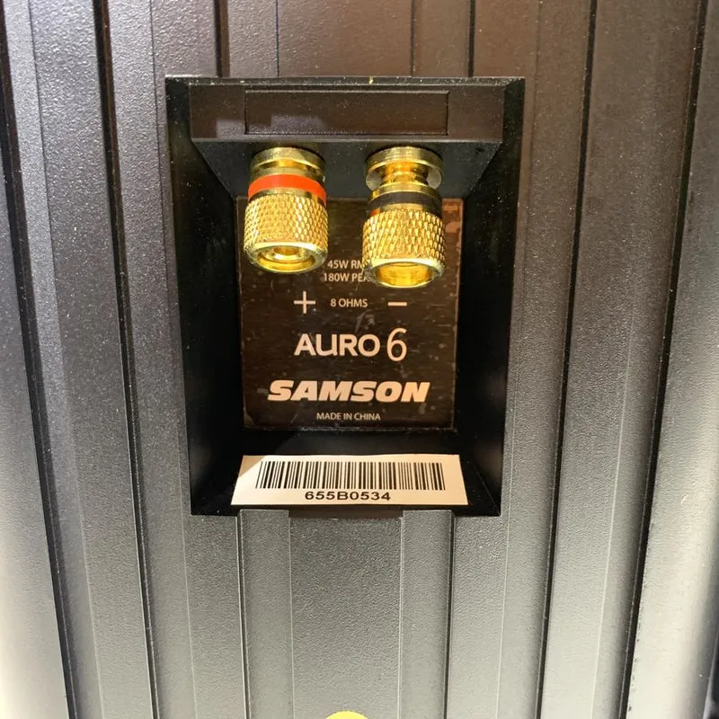 Samson Auro 6 Multipurpose 6' Passive PA Cabinet 180W (Pair) #2098 - USED