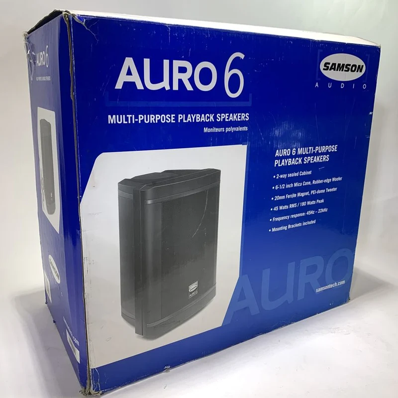 Samson Auro 6 Multipurpose 6' Passive PA Cabinet 180W (Pair) #2098 - USED