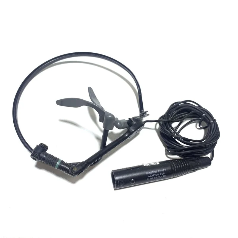 AKG C410 Headset Type Miniature Condenser Microphone w/ Phantom Power Module Adapter #2002 - USED