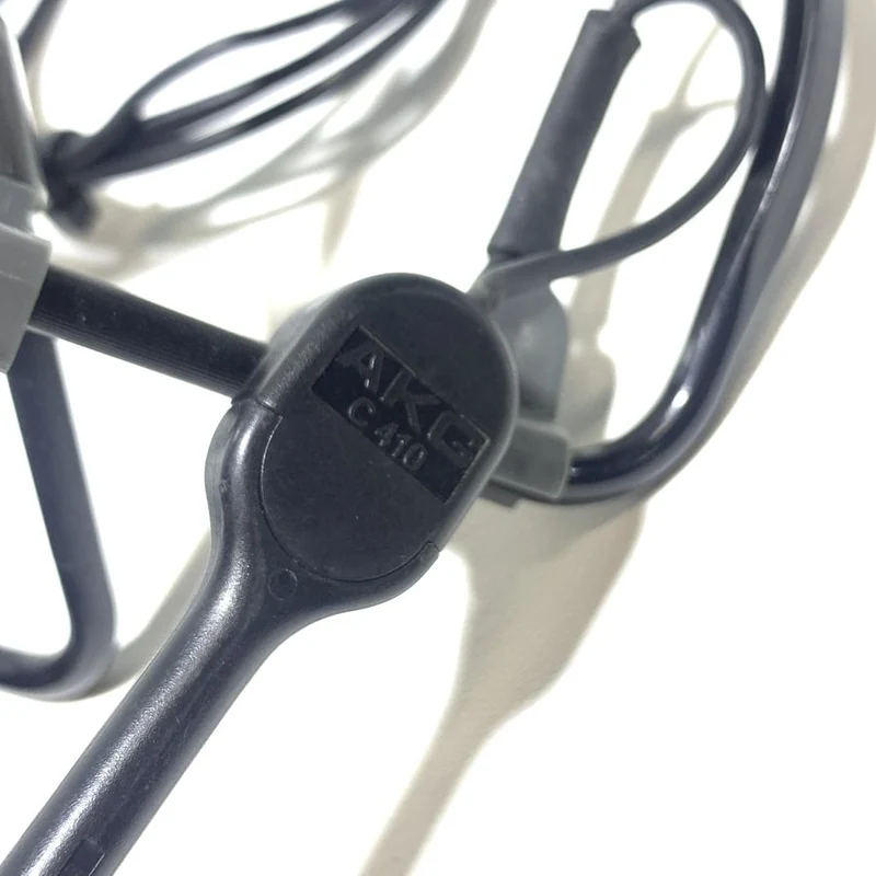 AKG C410 Headset Type Miniature Condenser Microphone w/ Phantom Power Module Adapter #2035 - USED