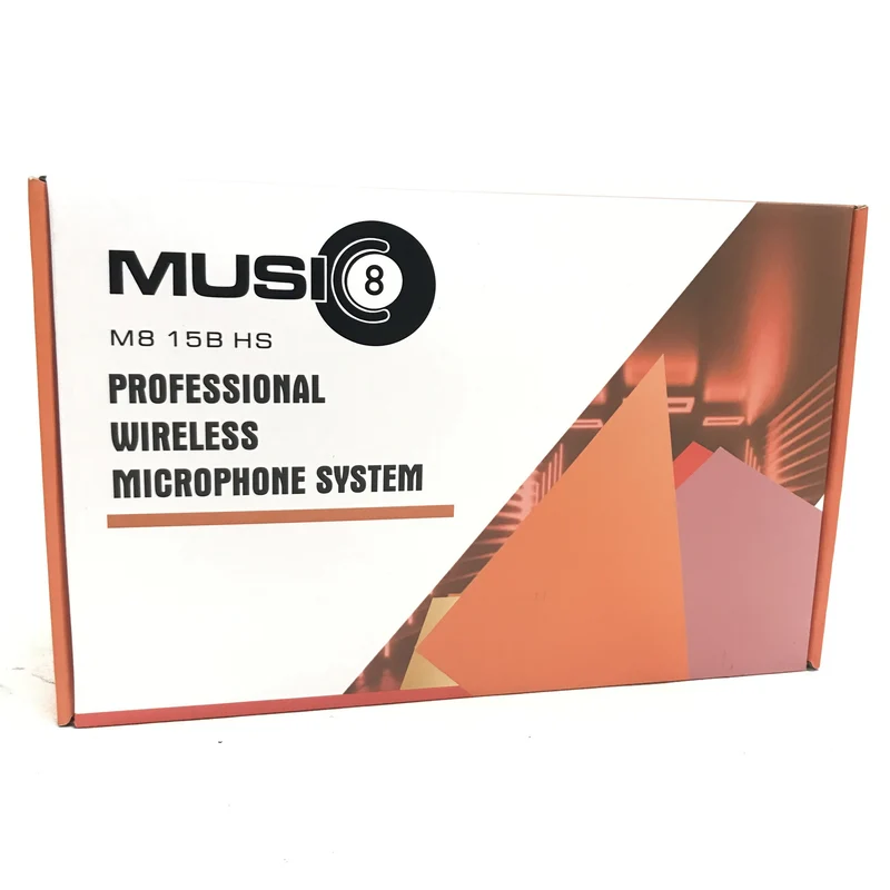 Music8 M8-15B HS Professional Wireless System w/ USB Receiver and Headset Microphone and Beltpack Transmitter