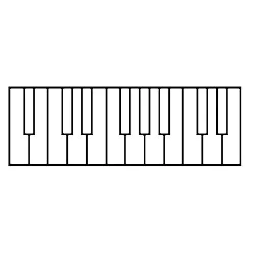 Music Stamp MSP-1 Piano Stamp - One Octave