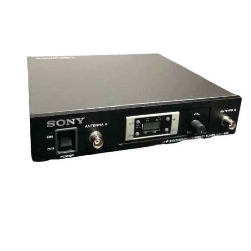 Sony WRR-802 UHF Synthesized Diversity Tuner w/ 2 Lavalier Mic - USED
