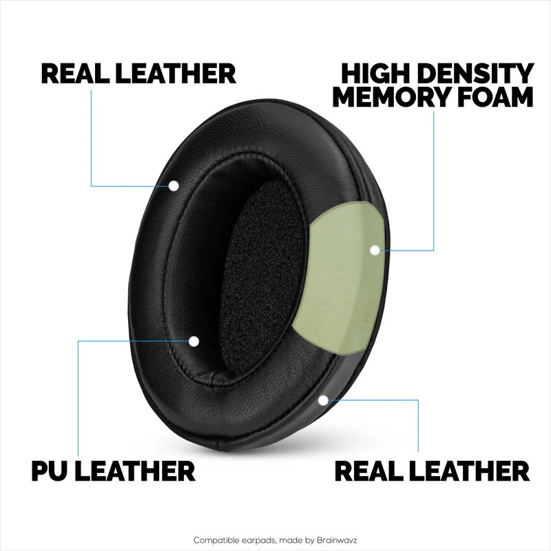 Coussinets d'oreille de rechange en cuir véritable souple + mousse à mémoire de forme pour casques Steelseries Arctis Nova Series 1/P/X 3 5/P/X 7/P/X PRO et PRO pour Xbox