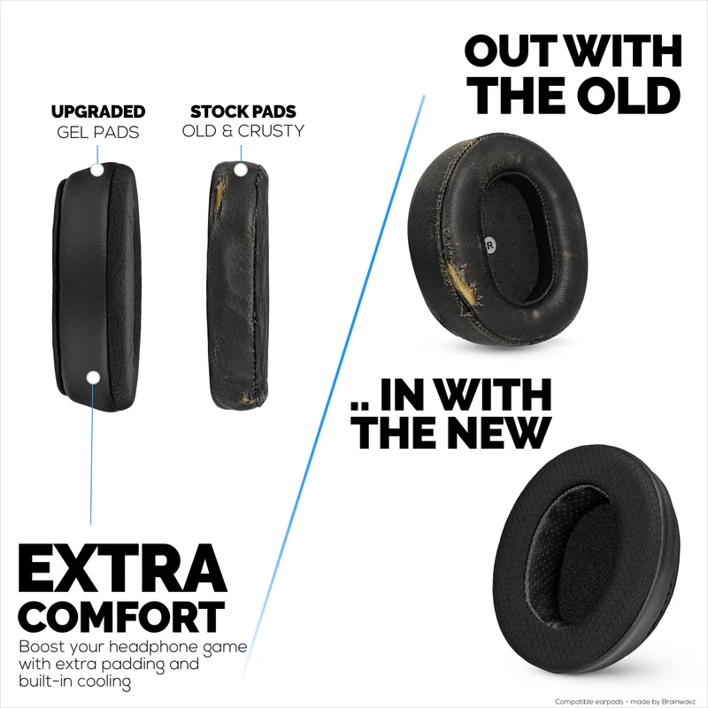 Coussinets d'oreille de remplacement hybrides pour casque Steelseries Arctis Nova Series 1/P/X 3 5/P/X 7/P/X PRO et PRO pour Xbox : gel souple, tissu respirant avec cuir PU et mousse à mémoire de forme.