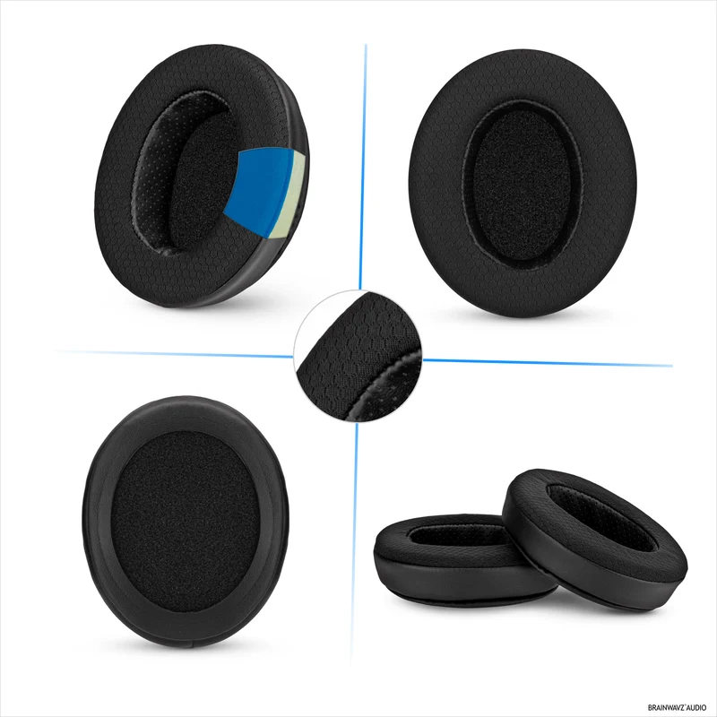 Coussinets d'oreille de remplacement hybrides pour casque Steelseries Arctis Nova Series 1/P/X 3 5/P/X 7/P/X PRO et PRO pour Xbox : gel souple, tissu respirant avec cuir PU et mousse à mémoire de forme.