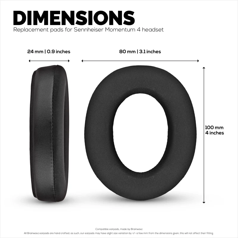 Coussinets de rechange hybrides pour casque Sennheiser Momentum 4, gel rafraîchissant doux, tissu respirant et soyeux avec cuir PU et mousse à mémoire de forme