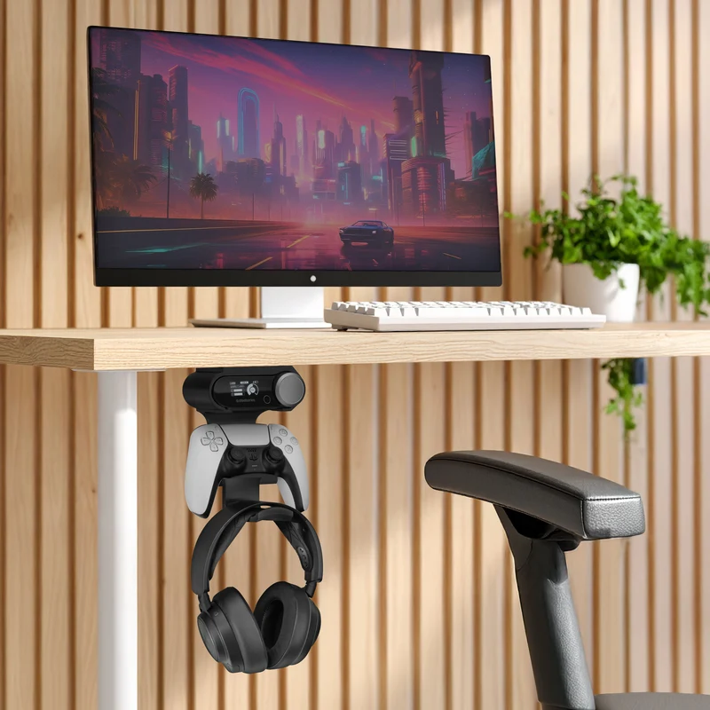 Support de fixation sous le casque et la manette de jeu pour SteelSeries Arctis Nova Pro Wireless, Nova Elite et Pro Omni + station de base