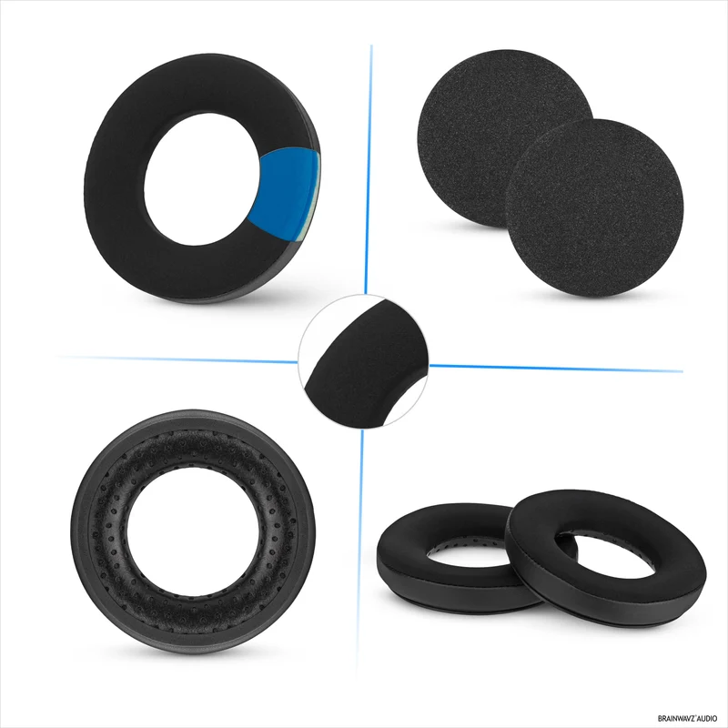 Coussinets de rechange hybrides pour casques Beyerdynamic DT990/PRO, DT880/PRO, MMX300, DT 531, DT 690 et autres. Gel rafraîchissant, tissu doux, cuir PU et mousse à mémoire de forme.