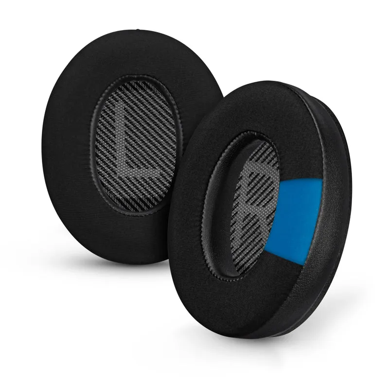 Coussinets de rechange hybrides pour casque sans fil Bose QuietComfort 25 (QC25), en gel souple, tissu respirant avec similicuir et mousse à mémoire de forme