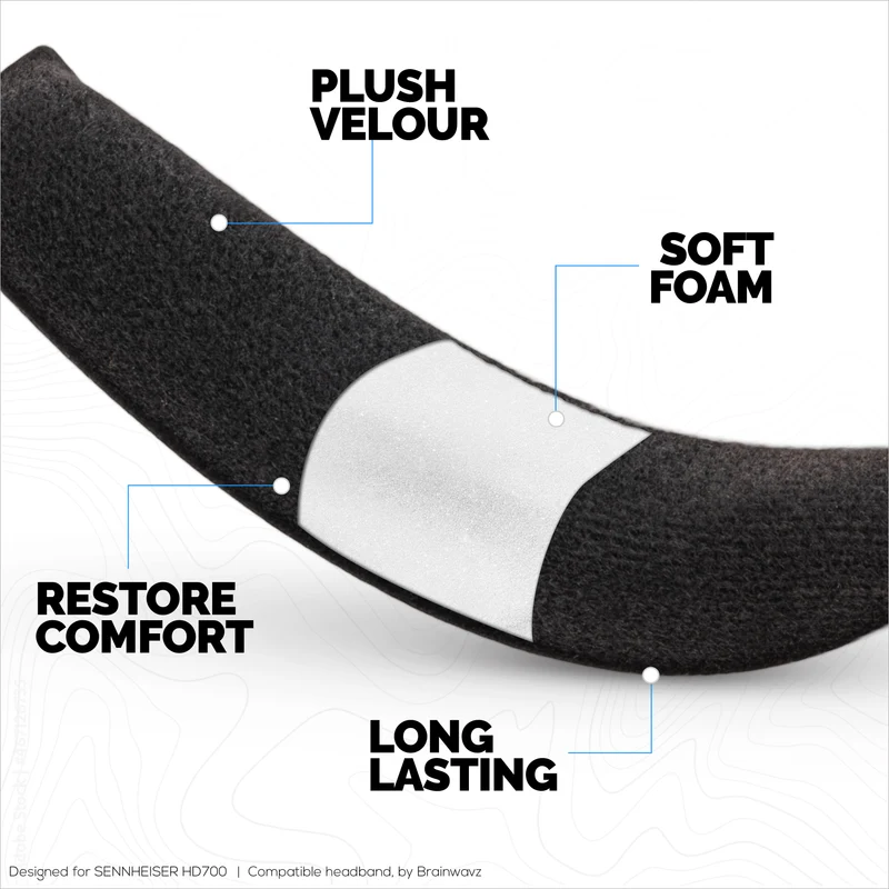 Bandeau de rechange en velours doux pour casque SENNHEISER HD700 - Coussinet supérieur pour casque - Installation facile, confort et maintien retrouvés