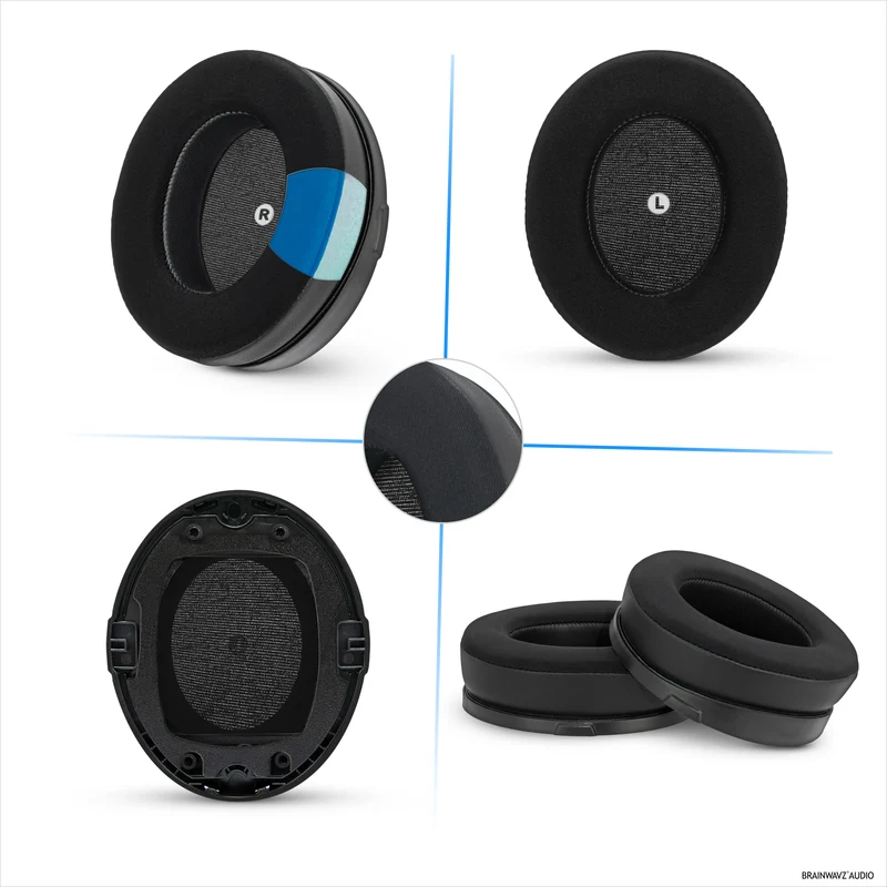 Coussinets d'oreille hybrides pour casques HyperX Cloud Orbit S, Audeze Penrose, Audeze Penrose X et Audeze Mobius : gel rafraîchissant, tissu ultra-doux et mousse à mémoire de forme plus épaisse.