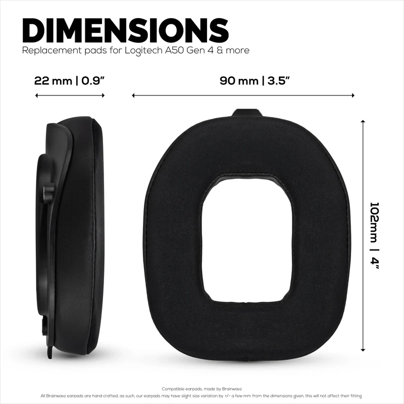Coussinets d'oreille hybrides pour casques Logitech Astro A50 GEN4, A50 GEN5 et A50X. Coussinets gaming en gel rafraîchissant avec tissu ultra-doux et mousse à mémoire de forme épaisse.