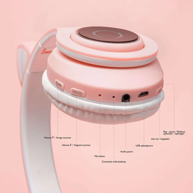 Kinderkoptelefoon met Ledverlichting