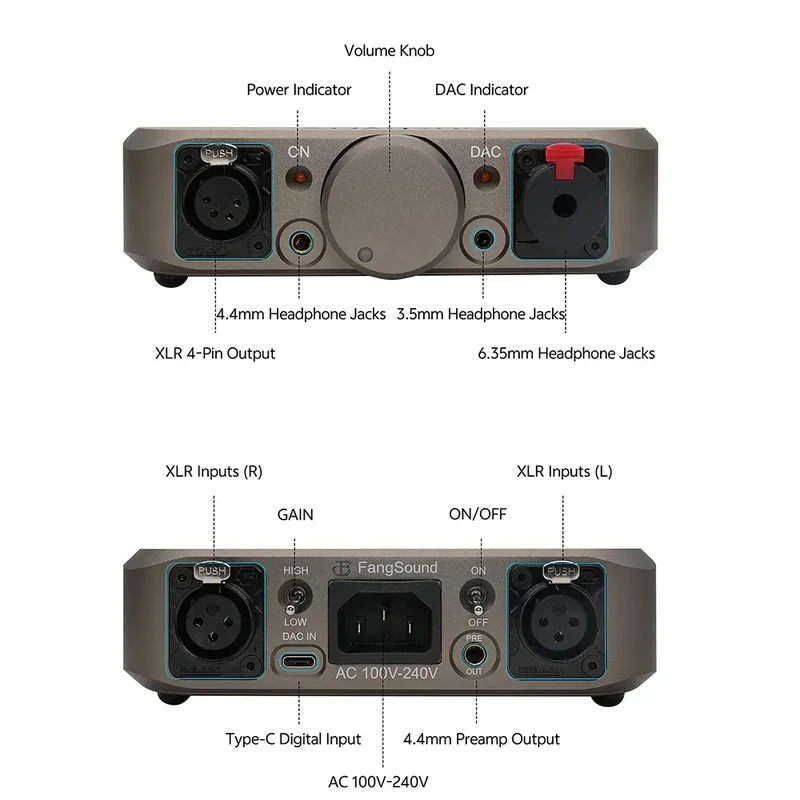 FangSound Silenos - R2R DAC/AMP Desktop All-in-One (14W)