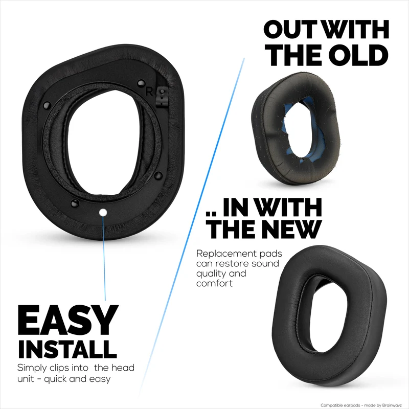 Coussinets d'oreille de rechange pour casques sans fil Turtle Beach Stealth 700 Gen 2 et Stealth 700 Gen 2 MAX. Cuir PU souple à mémoire de forme de haute qualité.