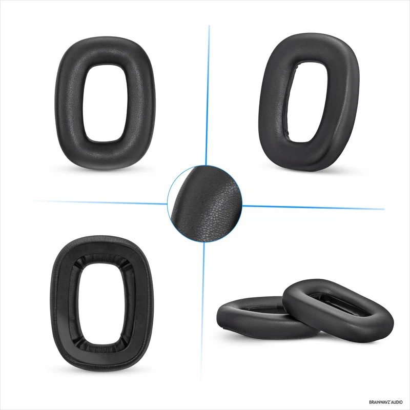 Coussinets d'oreille de rechange pour casque Logitech Astro A30. Cuir PU souple et mousse à mémoire de forme haute densité pour un confort et une durabilité accrus.