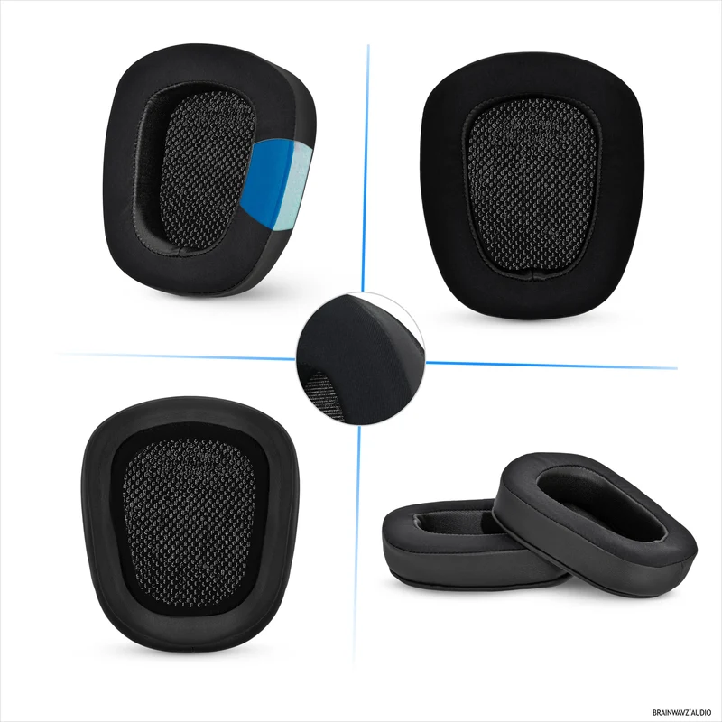 Coussinets d'oreille hybrides pour casques Logitech G933, G35, G930, G933S, G935, G633, G633S, G635, G533, G430, G431, G432, G433 et autres. Coussinets gaming en gel rafraîchissant.