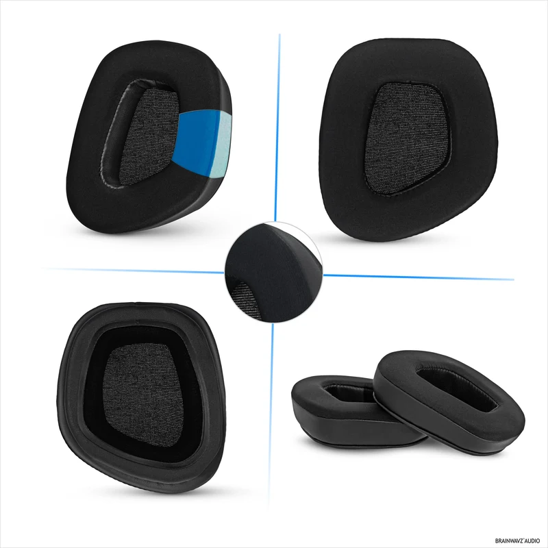 Coussinets d'oreille hybrides pour casques Corsair Void RGB Elite Wireless, RGB Elite USB et Elite Surround : gel rafraîchissant, tissu ultra-doux et mousse à mémoire de forme plus épaisse.