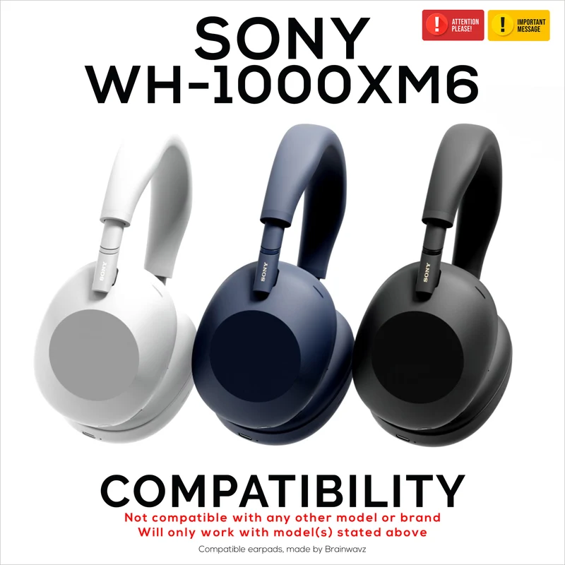 Coussinets d'oreille hybrides pour casque Sony WH-1000XM6 - Coussinets gaming en gel rafraîchissant avec tissu ultra-doux et mousse à mémoire de forme épaisse
