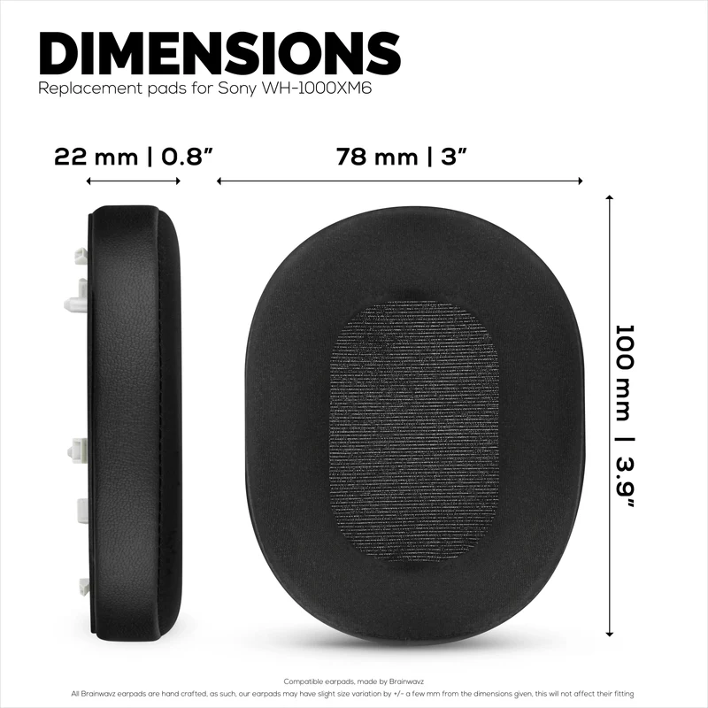 Coussinets d'oreille hybrides pour casque Sony WH-1000XM6 - Coussinets gaming en gel rafraîchissant avec tissu ultra-doux et mousse à mémoire de forme épaisse