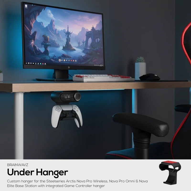 Support de bureau et support pour manette de jeu SteelSeries Arctis Nova Pro Wireless, Nova Pro Omni et station de base Nova Elite