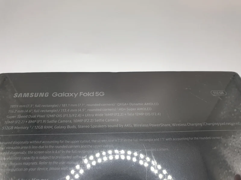 Samsung Galaxy Fold Cosmos Black 512GB 5G Samsung Warranty