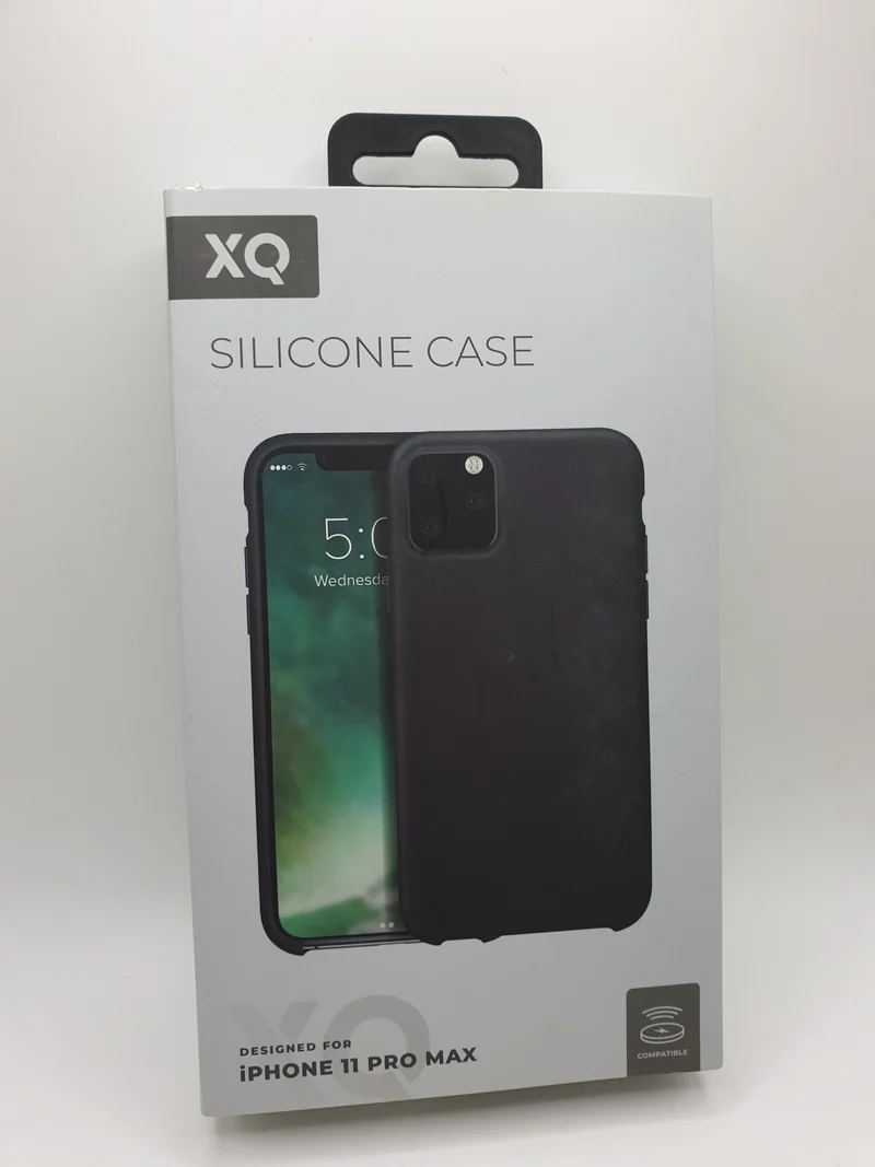 iPhone 11 Pro Max 6.5" 2019 Silicone XQ Xqisit Case Cover Black Smooth Feel Lightweight Protection Comfortable Grip