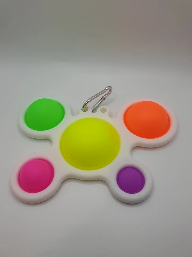 Large Simple Dimple Poppits Keyring Attachment Multi Colour